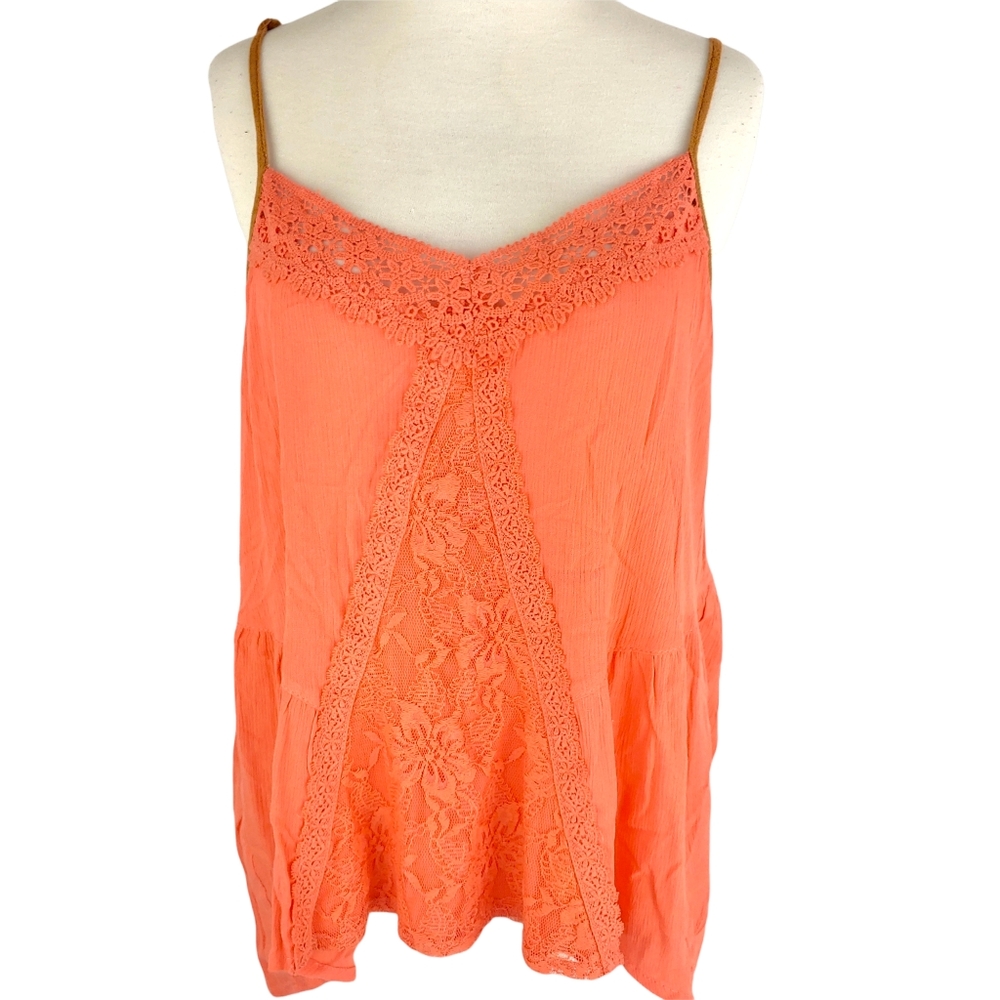 Miss Me Women's Crochet Lace Spaghetti Strap Cami Tank Top Sz  Small NWT